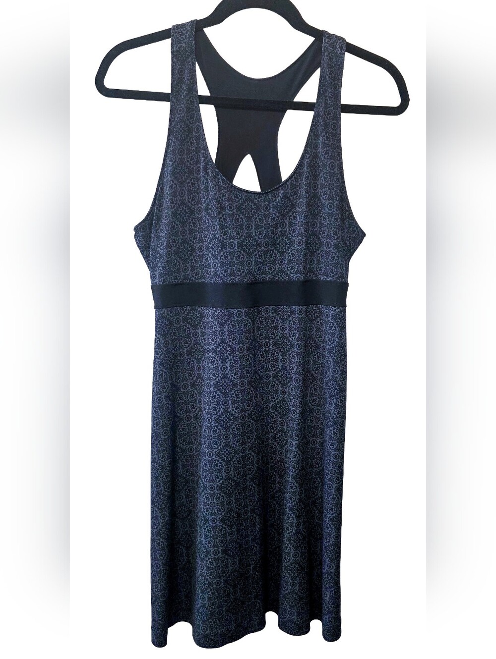 tek gear Navy Patterned Sleeveless Maxi Dress
